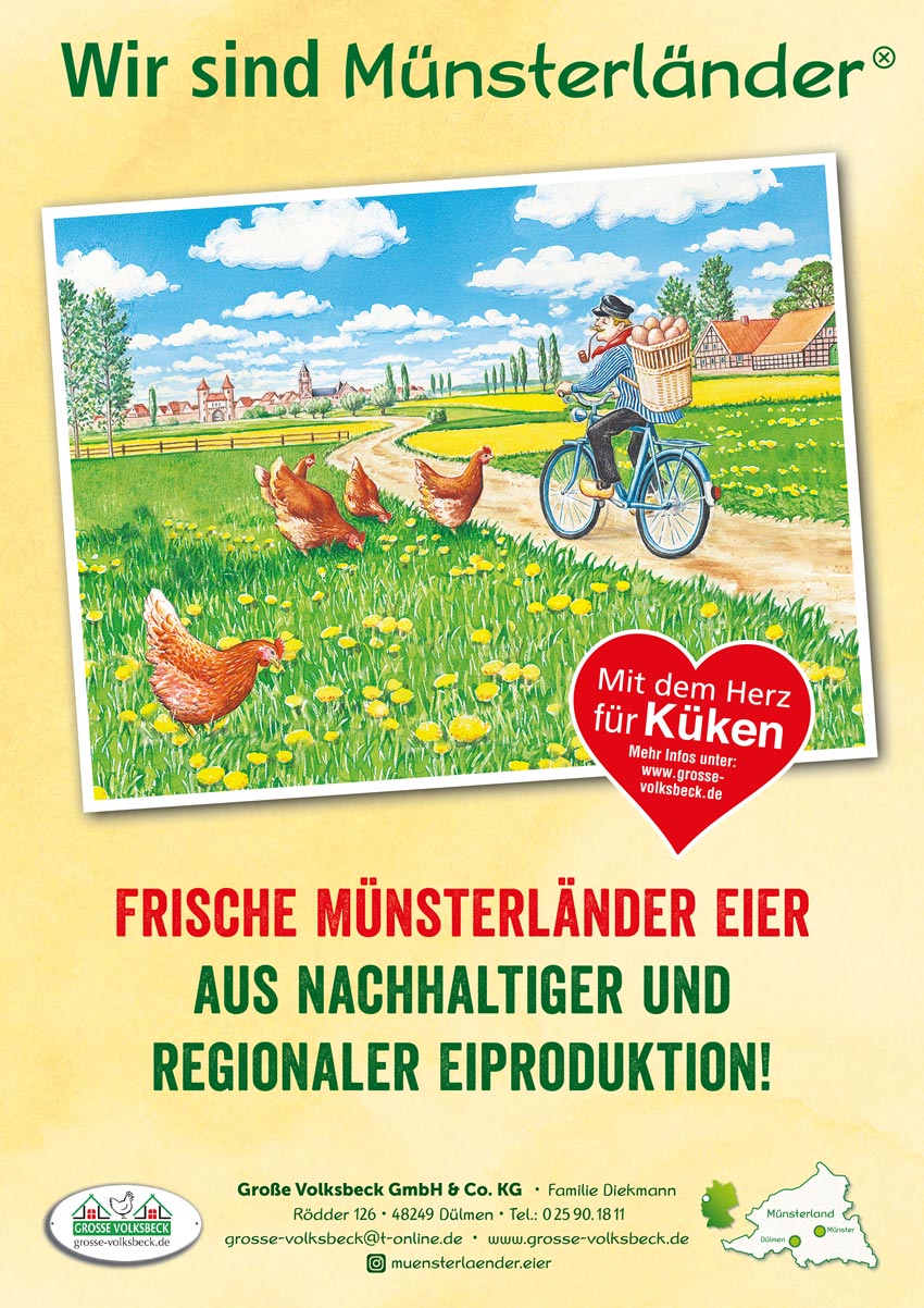 Flyer für frische Münsterländer Eier